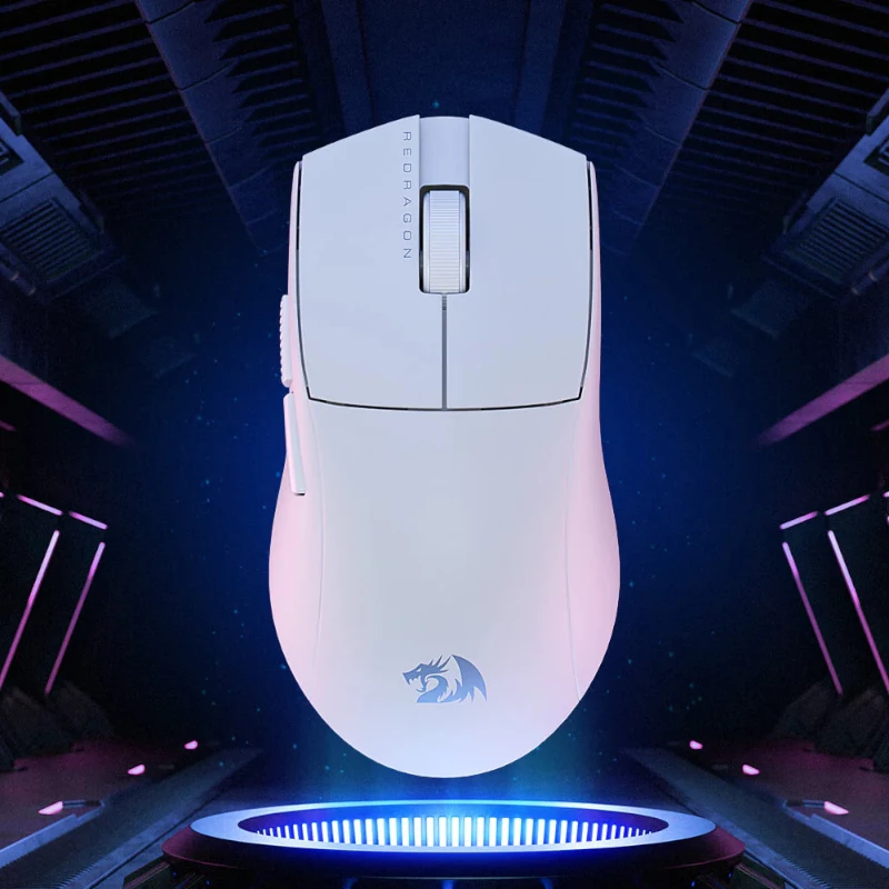 Redragon M916 PRO 1K 3 režimų belaidė žaidimų pelė – balta