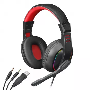 Redragon Over-Ear ARES Aux RGB žaidimų ausinės - juodos