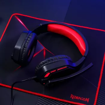 REDRAGON THEMIS ausinės žaidimams per ausį, 3,5 mm lizdas - juodos