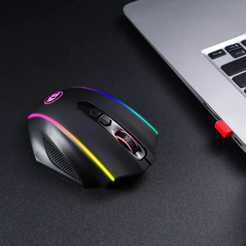 REDRAGON PERDICTION 4 12400DPI RGB MMO ergonomiška žaidimų pelė - juoda