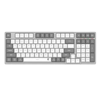 Redragon RD-BK-7111 60% tri-mode žemo profilio mechaninė klaviatūra, RGB apšvietimas, keičiami jungikliai, juoda/balta