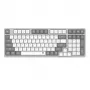 Redragon RD-BK-7111 60% tri-mode žemo profilio mechaninė klaviatūra, RGB apšvietimas, keičiami jungikliai, juoda/balta