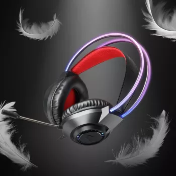 Redragon SCREAM Over-Ear RGB žaidimų ausinės - juodos