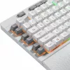 REDRAGON SHIVA membraninė klaviatūra - balta, pilno dydžio RGB apšvietimas, 6 makro klavišai, nuimama riešų atrama, laidinė USB