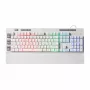REDRAGON SHIVA membraninė klaviatūra - balta, pilno dydžio RGB apšvietimas, 6 makro klavišai, nuimama riešų atrama, laidinė USB