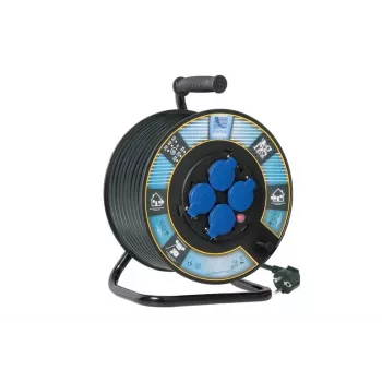 REEL RR3X1.5.40M.IP44 B.1116-300G-40-S Laido rietuvė 40m H05VV-F 3x1,5mm² 4 kištukiniai lizdai Schuko IP44 Juoda