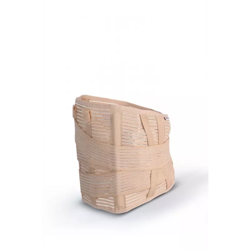REH Lumbo O-1431/XL Juosmens-kryžkaulio atraminis diržas su elastiniais įtempimo dirželiais, XL dydis, smėlio spalvos