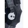REH Stabilmax O-1243/4XL atviras ilgas kelio įtvaras su reguliuojamais dirželiais, juodas, 4XL