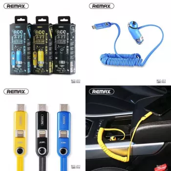 REMAX Cutie Car Charger Yellow - 2 USB-A prievadai, 4,2 A bendra išėjimo srovė