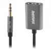 REMAX Qulmax 3.5mm bendro naudojimo lizdo kabelis RL-20S, pilkas