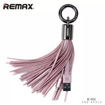REMAX Tassels Ring duomenų laidas, Lightning, rožinis, 1 m