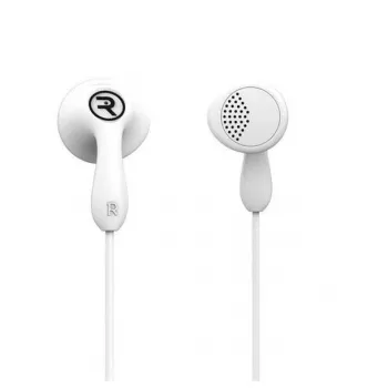 REMAX Universal Earphone RM-301 Laidinės Ausinės su Mikrofonu, 3.5mm Lizdas, Balta