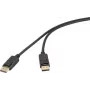 Renkforce DisplayPort kabelis 1m juodas 4K UHD 60Hz Male to Male auksu padengtas trigubai ekranuotas RF-6830472