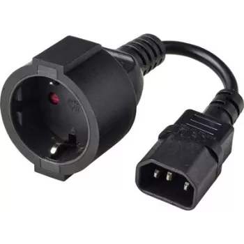 Renkforce maitinimo adapterio kabelis C14 į Schuko lizdą 0,15 m juodas RF-7176926