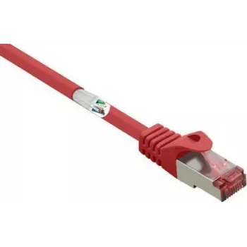 RENKFORCE RF-5176542 Cat 6 S/FTP tinklo patch laidas, RJ45, 2 m, raudonas, su apsauga nuo užkabinimo