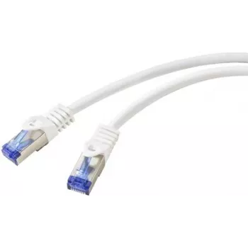 Renkforce RF-5771524 Cat6a S/FTP tinklo pataisos kabelis, 2m, baltas, 10GbE, 500MHz, RJ45, snagless, auksuoti kontaktai