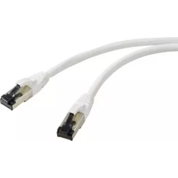 Renkforce RF-7106490 Cat 8.1 S/FTP tinklo pataisos kabelis, RJ45, 1 m, baltas