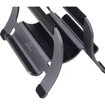 Renkforce RF-AR901-SG universalus aliuminis planšetinių kompiuterių, nešiojamųjų kompiuterių ir telefonų stovas 5-10 colių įrenginiams, sidabrinis RF-7062154