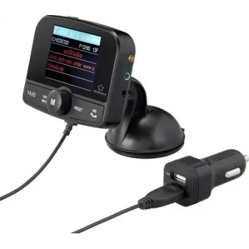 Renkforce RF-CRDAB-100 DAB+ automobilio radijo adapteris su Bluetooth ir siurbtuko laikikliu RF-6721070