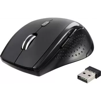 Renkforce RF-WM-210 ergonomiška belaidė optinė pelė, juoda, 1600 DPI, 6 mygtukai, RF-5827190