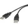 Renkforce USB 2.0 A–A kabelis, 1,8 m, juodas, auksuoti kontaktai, RF-4463037