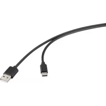 Renkforce USB 2.0 laidas USB-A į USB-C 1m juodas RF-6830420