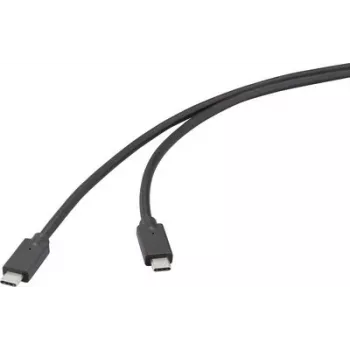 Renkforce USB-C kabelis USB 3.2 Gen 2x2 20 Gbps 4K 60Hz 100W PD 0,5 m juodas RF-6830470