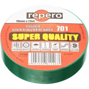 REPERO 701 Green PVC elektros izoliacinė juosta 19 mm x 20 m