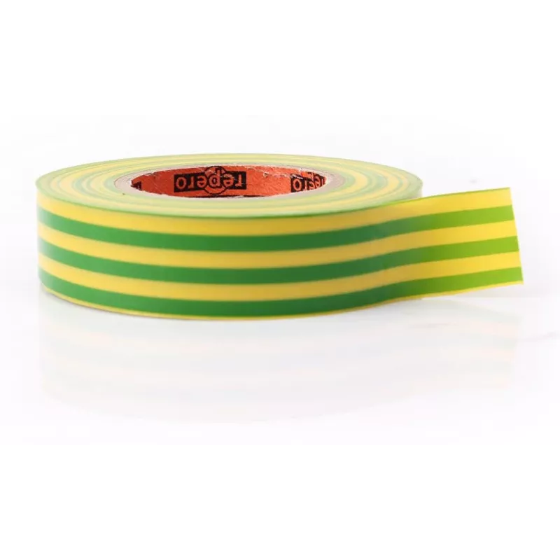 REPERO 701 geltonai žalia PVC izoliacinė juosta 19mm x 20m