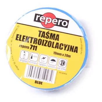 REPERO 711E Mėlyna PVC elektros izoliacinė juosta 19mm x 20m
