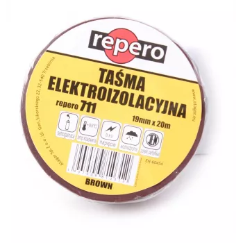 REPERO 711E Ruda PVC izoliacinė juosta 19 mm x 20 m