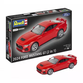 Revell 07743 2024 Ford Mustang GT Click-System 1:25 Plastikinis Modelio Rinkinys