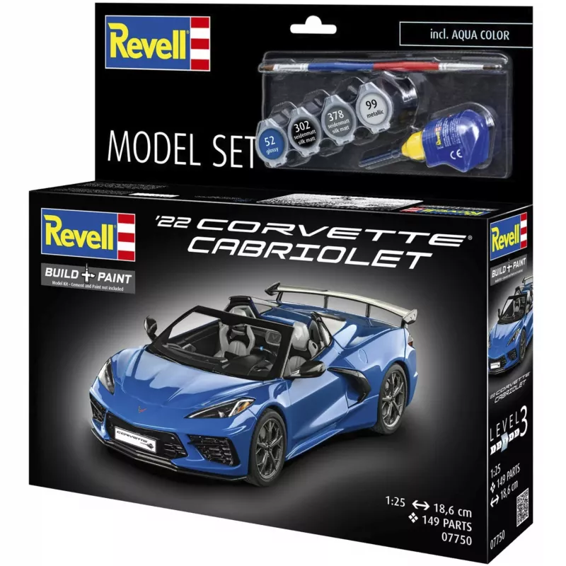 Revell Model Set Corvette C8 Cabriolet mastelis 1:25