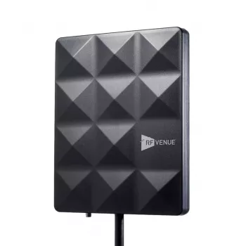 RF Venue CP-STAGE atspari oro sąlygoms žiedinės poliarizacijos kryptinė antena, 470–698 MHz, BNC, juoda