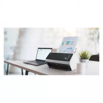 Ricoh fi-8150 dvipusis dokumentų skaitytuvas su 100 lapų automatiniu tiektuvu, 50 ppm/100 ipm, USB 3.2 ir Gigabit Ethernet, 600 dpi, Clear Image Capture
