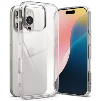 Ringke Fusion Clear Case, skaidrus hibridinis apsauginis dėklas, skirtas iPhone 16 Pro Max
