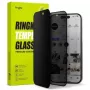 Ringke iPhone 15/16 Screen Protector Easy Slide Privacy Tempered Glass 9H su montavimo šablonu (2 vnt.) permatomas
