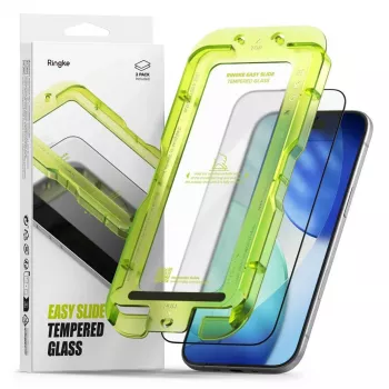 Ringke iPhone Air Screen Protector Premium Easy Slide Tempered Glass 9H su montavimo šablonu (2 vnt.) Skaidrus