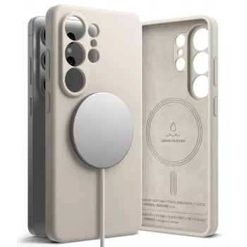 „Ringke Silicone Magnetic MagSafe“ dėklas, skirtas „Samsung Galaxy S26 Ultra“ – Stone