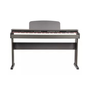 Ringway RP120 RW 88 klavišų skaitmeninis pianinas su svertine klaviatūra, 16 balsų, 3 pedalais ir USB MIDI - raudonmedžio spalvos