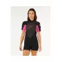 Rip Curl Omega Back Zip Springsuit - Black/Pink - Women's - Size S