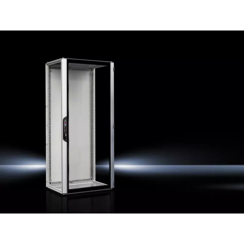 Rittal 5327.190 laisvai stovintis 42U serverių spintos korpusas IP55, 800x1000x2000 mm, juodas/pilkas, grūdinto stiklo durelės