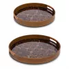Rituali Domestici Galateo Padėklų Rinkinys 2 vnt., Balti Melamininiai, 38 cm ir 30 cm