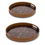 Rituali Domestici Galateo Padėklų Rinkinys 2 vnt., Balti Melamininiai, 38 cm ir 30 cm