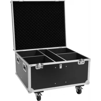 Roadinger Flight Case 4x THA-100F MK3 su ratukais, juodas, 885x780x620 mm, 100 kg