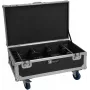 ROADINGER Flight Case 6x Futurelight AKKU UP-4 QCL Spot QuickDMX MK2 prožektoriams su įkrovimo funkcija ir ratukais 31005255