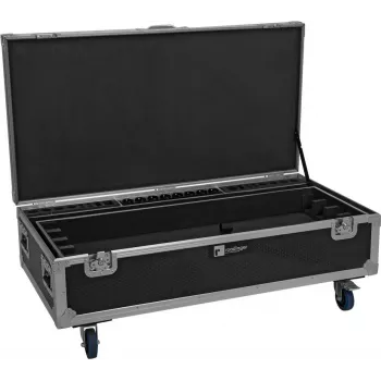 ROADINGER Flight Case 8x AKKU IP Pixel Tube 360° PRO CRMX su įkrovimo funkcija ir ratukais