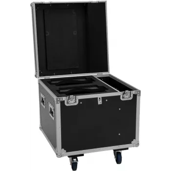 ROADINGER Flightcase PRO 2x IP TMH-W285 su ratukais, juodas, 100 kg keliamoji galia