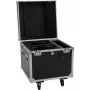 ROADINGER Flightcase PRO 2x IP TMH-W285 su ratukais, juodas, 100 kg keliamoji galia