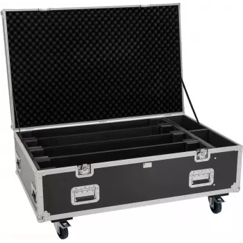 ROADINGER Flightcase PRO 4x LED BAR-8 SWING su ratukais, juodas, maks. 50 kg